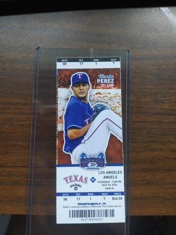 2014 TICKET 7/10/14  Texas VS ANGELS Mike Trout HR  #83 Home Run Cover