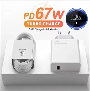 67W TURBOCHARGE Cargador para Xiaomi USB C Cable de Carga Rapida - Imagen 1 de 6