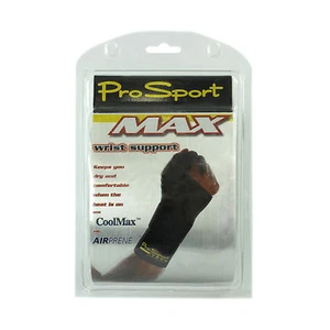 Soporte de muñeca Sport Pro Max con CoolMax y Airprene negro talla pequeña - Imagen 1 de 3