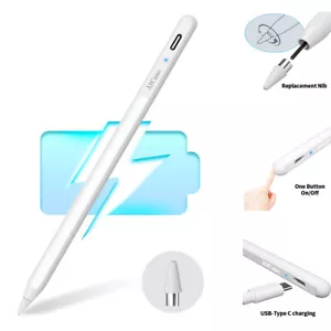 Active Pencil Stylus for iPad 10th 9th mini/iPad Pro M4 6th Air M2 5/4/3/2 Pen - Picture 1 of 11
