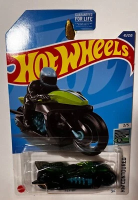 2022 HOT WHEELS GREEN FLY-BY 2/5 CONTOURED SERIES 45/250 - Image 1 of 2