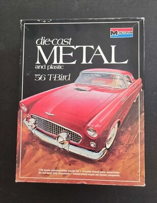 Vintage Monogram ‘56 T-Bird Die-Cast & Plastic 1:24 Complete Model Kit 6101 - Image 1 of 4
