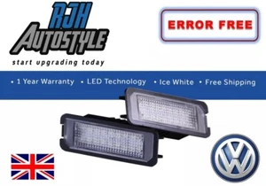 VW Polo Mk5 6R GTI LED Number Plate Light Units 18SMD Canbus Compatible - Picture 1 of 1