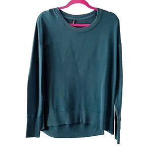 Athleta Emerald Green Long Sleeve Soft Fleece Crew Neck Sweater S - Picture 1 of 10