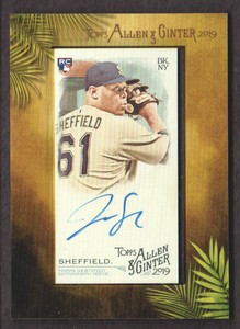 2019 Topps Allen & Ginter Baseball Framed Mini AUTO #MA-JS Justus Sheffield