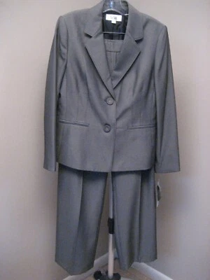 ¡NUEVO CON ETIQUETAS! Traje Pantalón LE SUIT Negro/Beige Forrado Mystic Legend Talla 12 Foto 1 de 4