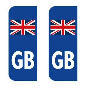 2 BRITISH GB BADGES NUMBER PLATE SIGNS STICKERS DECALS VINYLS - Picture 1 of 1