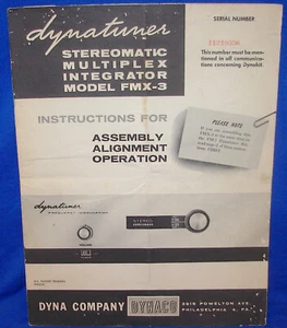 Original Dynaco Dynatuner FMX-3 Multiplexer Instruction and Assembly Manual - Picture 1 of 3