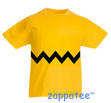 Children's Charlie Brown Inspired T Shirt - Kids Yellow Peanuts Tee