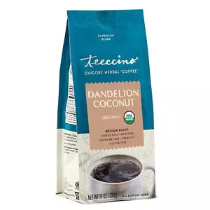 Dandelion Coconut Herbal Coffee - Caffeine-Free Coffee Alternative with Prebi... - Picture 1 of 9
