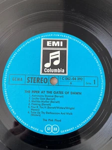 PINK FLOYD - The Piper At The Gates Of Dawn 1969 GERMAN LP * NO SLEEVE * - Picture 1 of 6