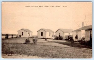 Postal de campamento de verano de cabañas KITTERY ME CHESLEY'S STATE OF MAINE AÑOS 20-40 - Imagen 1 de 2