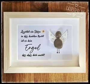 Steinbilder "ENGEL" 😇 liebevoll gefertigte Geschenkidee von LAIFSTEIL 15x20cm - Bild 1 von 8