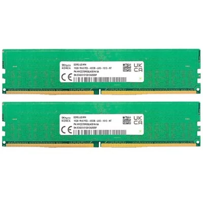 New Hynix 32GB (2X16GB) DDR54800MHz PC5-38400 288-Pins UDIMM Desktop Memory Ram - Image 1 of 4