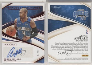 2019-20 Panini Immaculate Heralded Signatures Red /25 Arron Afflalo #HS-AAF Auto
