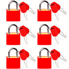 6Pcs Keyed Padlock Zinc Alloy Security Lock 23Mm For School Dormitory Gym Locker