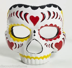 DELUXE DAY OF THE DEAD ADULT FEMALE MASK HALLOWEEN COSTUME MASQUERADE ACCESSORY - Picture 1 of 1
