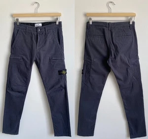Authentic Luxury STONE ISLAND JUNIOR Blue Cargo Pants Size 12 Years (156 cm) - Picture 1 of 11
