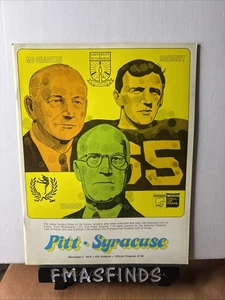R2 1973 PITTSBURGH vs SYRACUSE Football Program TONY DORSETT PITT - Picture 1 of 3