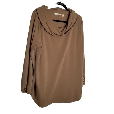 Soft Surroundings Valerie Sweater Women's XL Cowl Neck Lagenlook Tunic Pullover - Image 1 of 4