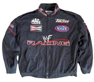 Vintage Wwf Attitude Era Wrestling Racing Jacket - XL Rare Nhra Mac Tools Clean - Bild 1 von 16