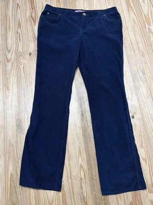 Vineyard Vines Pants Womens 12 Blue Corduroy Cotton Blend Mid Rise Five Pockets - Image 1 of 4