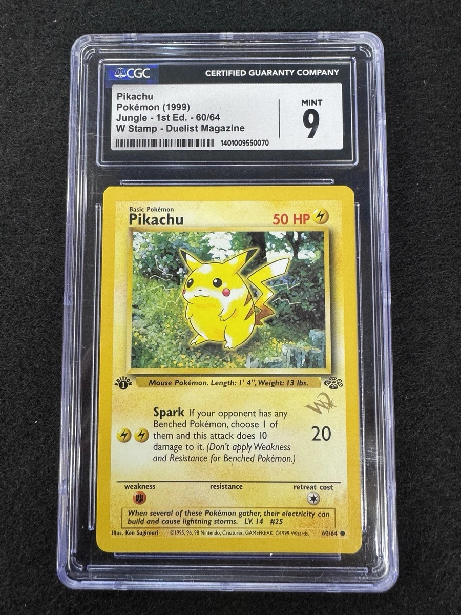 Pikachu Pokémon TCG Grade 9 Jungle Individual Collectible Card