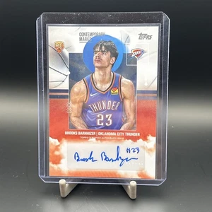 Brooks Barnhizer 2025 Topps Basketball Rc Auto Contemporary Marks Rookie Thunder - Bild 1 von 6