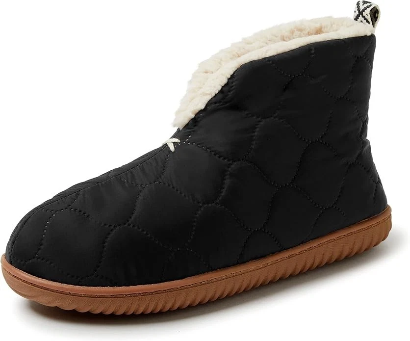 NO BOX Dearfoams Women's Warm Up Bootie Slippers Black Size M (7-8) $40 1C446 - Image 1 of 2