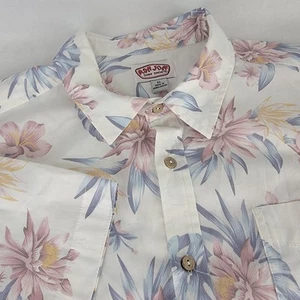 Ron Jon Surf Shop XL Mens Button Up Shirt Hawaiian Cruise Beach Floral Cotton - Picture 1 of 7