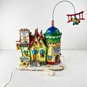 Lemax North Pole Reisebüro Gebäude Flugzeug animiertes Weihnachtshaus - Bild 1 von 17