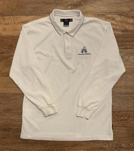 Nike Golf  Meadow Springs White Long Sleeve Polo Shirt Mens Medium - Bild 1 von 5