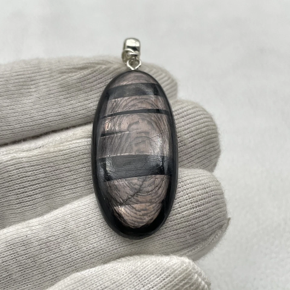 Hypersthen Ferrosilit Cabochon Anhänger mit Ringschlaufe Nr. 4670 - Bild 1 von 1