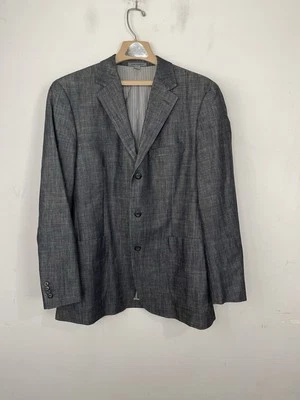 Blazer Johnston Murphy Para Hombres Gris Medio Denim Resistente Chaqueta de Campo Abrigo Deportivo Foto 1 de 4