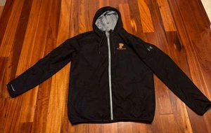 Under Armour Princeton Logo Black Hooded Jacket Med Loose Fit UM 1928 - Picture 1 of 7