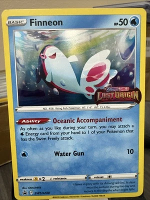 Finneon SWSH240 Sword & Shield Prerelease Black Star Promo Holo Pokemon Card NM - Image 1 of 2