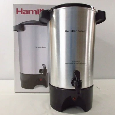 Coffee Urn 42 Cup Hot Beverage Dispenser Stainless Steel Office Meetings Church - Image 1 of 4