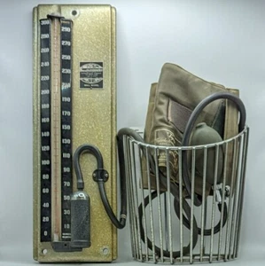 Baumanometro medico misuratore pressione sanguigna vintage modello da parete e bracciale - Foto 1 di 3