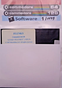 COMMODORE 64/128 -- FLUNKY (MACMILLAN - DISK) - Picture 1 of 2