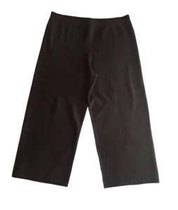 Pantalones de punto Ann Taylor negros de pierna ancha para mujer XXL cintura elástica 26,5" entrepierna - Imagen 1 de 8