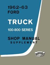 1962 1963 Ford Truck Shop Service Repair Manual Supplement