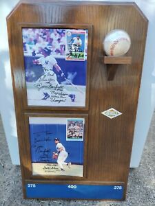 JESSE BARFIELD 1986 1987 NY YANKEES HR CHAMP AUTOGRAPHED PHOTO CARD BALL DISPLAY