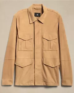 New Banana Republic Mens - Caramel Brown Suede Jacket Size Medium - NWT $700 - Picture 1 of 6