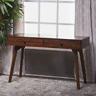 48'' midcentury modern desk STUDY DESK Walnut 2 drawers ample space Acacia Wood