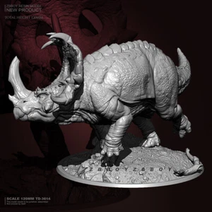 120mm Horned dinosaur Unpainted Model Kits Unassembled Garage Kit YUFAN - Picture 1 of 5