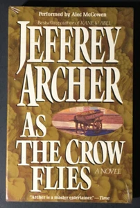 AUDIOBOOK Jeffrey Archer As The Crow Flies A Novel, McCowen Cassette 1991 NEW! - Picture 1 of 5