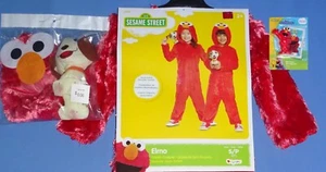 Sesame Street Elmo Costume-Childs-2T-Jumpsuit/Hood-Shoulder Buddy/Tango-Figurine - Picture 1 of 12