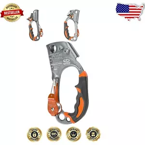 Efficient Gray Climbing Ascender with Two Attachment Holes and Integrated Pulley - Picture 1 of 4