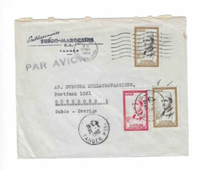 MOROCCO 1960 Cover sent to Sweden - corner crease - Picture 1 of 2