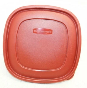 Contenedor de comida Rubbermaid tapa de repuesto cuadrada roja fácil de encontrar 7J70 9" - limpio - Imagen 1 de 5